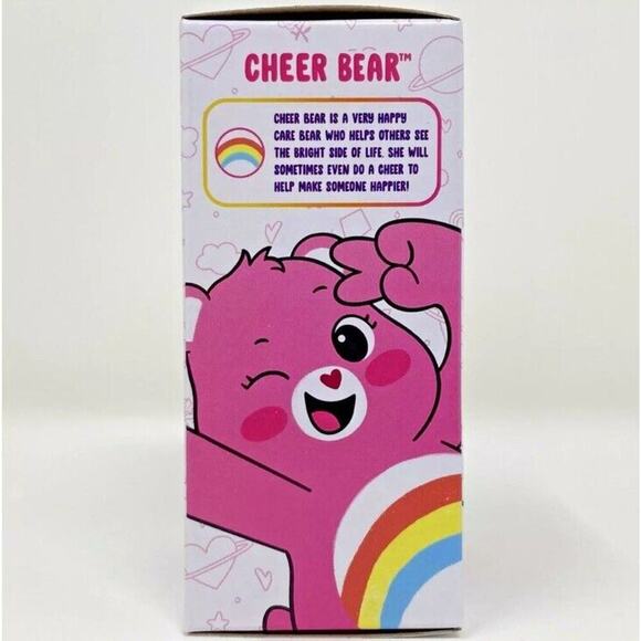 Care Bears Cheer Bear Mini Plush 3 Inch Collectible Pink Rainbow Brand New - Picture 4 of 5